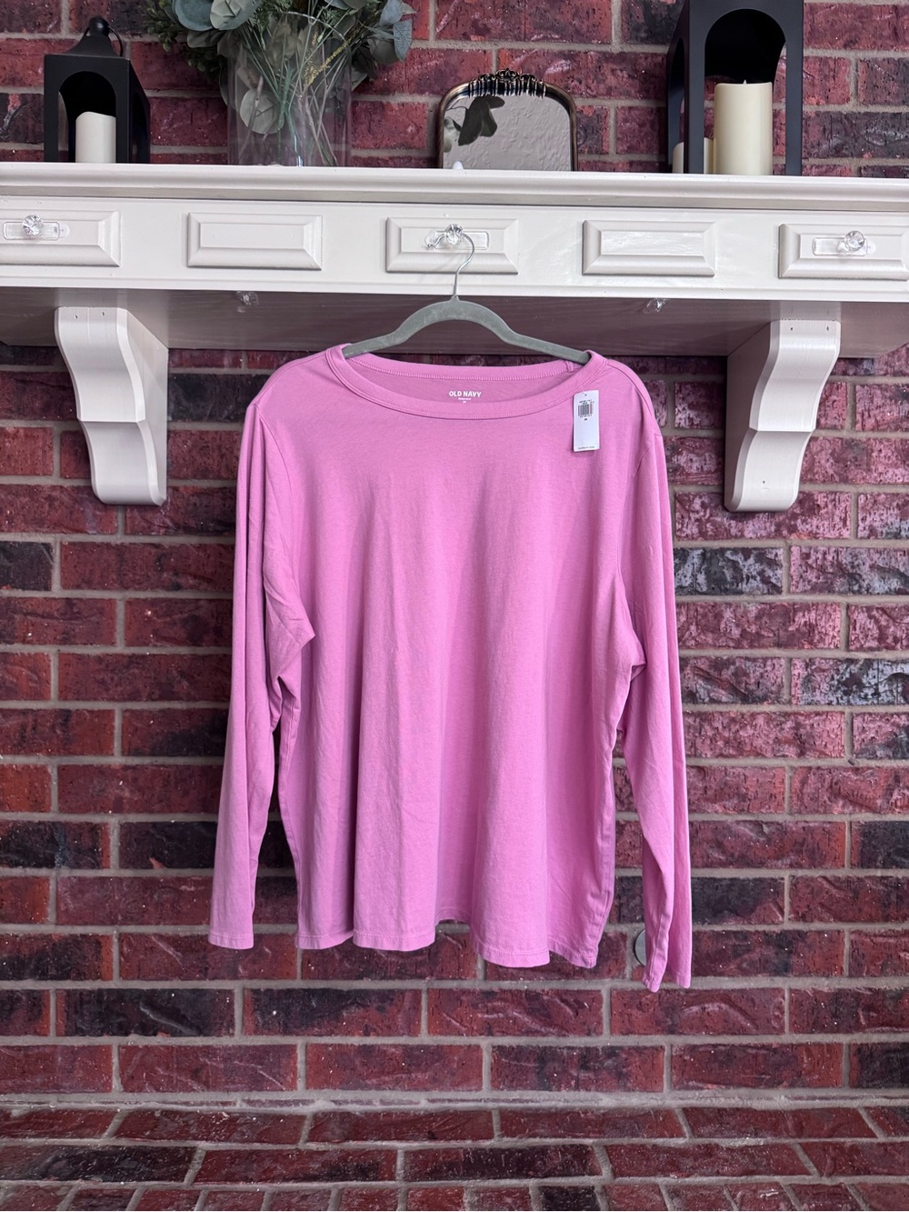 New with Tag Old Navy Pink Lightweight Long-Sleeve Crewneck Tee Size 2X